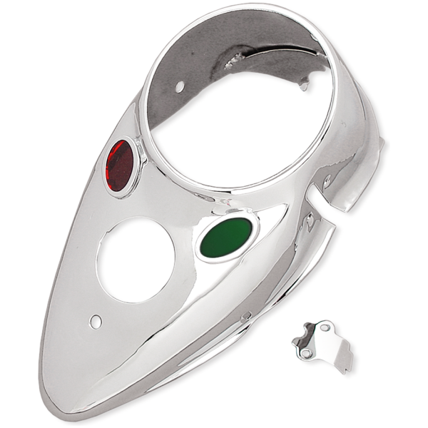 CAT-EYE DASH FOR FAT BOB TANKS Chr cat eye dash cover with lenses