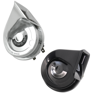LATE STYLE HORNS Chrome Cow Bell Horn 12V