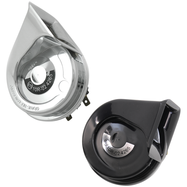 LATE STYLE HORNS Chrome Cow Bell Horn 12V