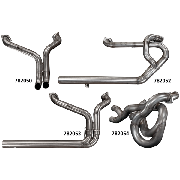 MAD STAINLESS STEEL EXHAUST PIPES MAD Exhausts Short XL86-UP stainless