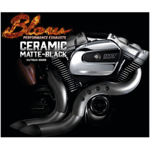 BLOW PERFORMANCE EXHAUSTS FOR MILWAUKEE EIGHT Blow black pipes black shields ME17-Up