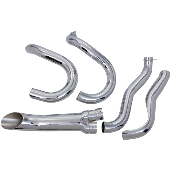 OPEN 2-1 EXHAUST FOR LATE SHOVELHEAD Chrome  2:1 -  BigTwin 70-84