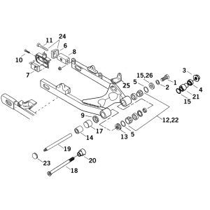 SWINGARM PARTS FOR SPORTSTER 1982-2003 Timken swingarm bearing
