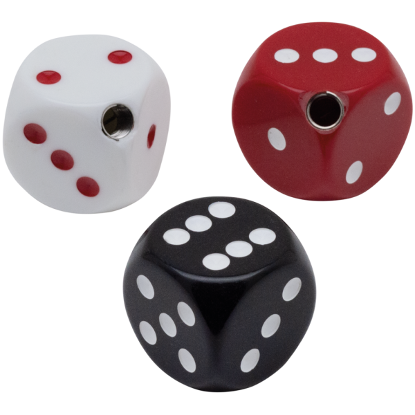 DICE STYLE SHIFTER KNOB Dice shifter knob red w/ white dots