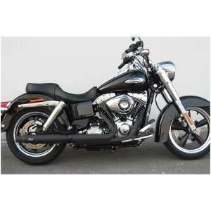 MCJ ADJUSTABLE 2-INTO-1 FOR TWIN CAM DYNA MCJ 2-1 Shorty FXD06-15 Black