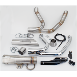 MCJ ADJUSTABLE 2-INTO-1 FOR TOURING MCJ 2-1 Shorty FLH/T21-Up Stainless
