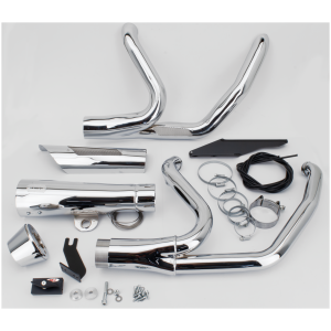 MCJ ADJUSTABLE 2-INTO-1 FOR TOURING MCJ 2-1 Shorty FLH/T21-Up Chrome