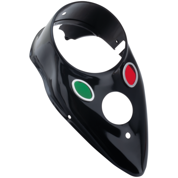 REPLICA 1939-1942 STYLE CAT EYE DASH COVER BLK replica Cateye dash 39-e42 raised V