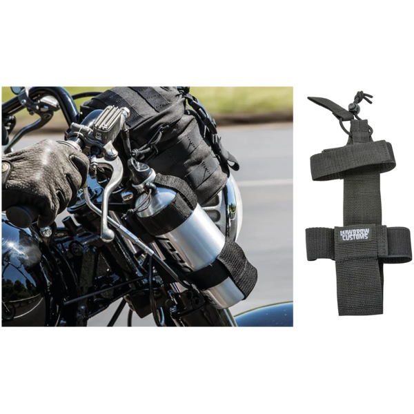 LOWBROW CUSTOMS FUEL RESERVE BOTTLES AND CARRIERS Lowbrow Fuel Reserve Bottle Carrier