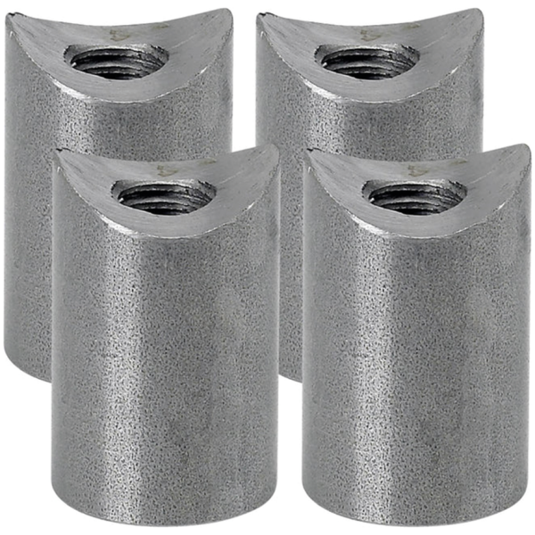 LOWBROW CUSTOMS THREADED WELD BUNGS 1" Coped Bungs 3/8-16" Thread 4Pck