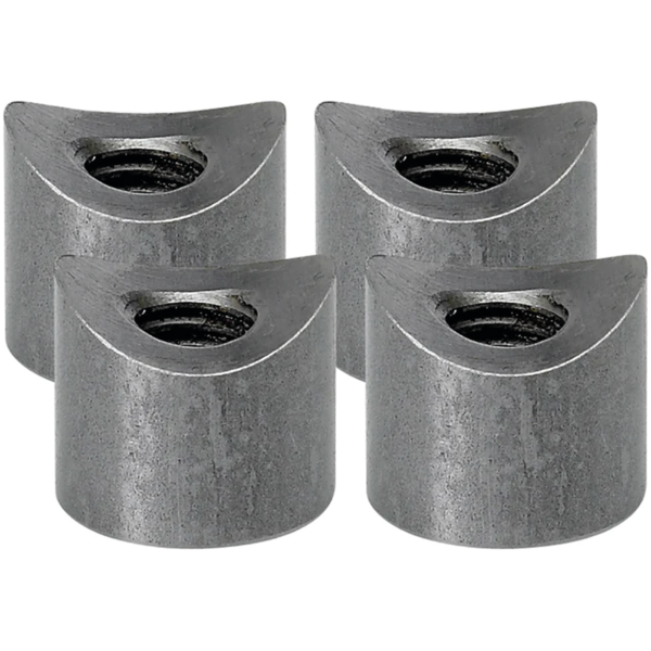 LOWBROW CUSTOMS THREADED WELD BUNGS 1/2" Coped Bungs 3/8-16" Thread 4Pck
