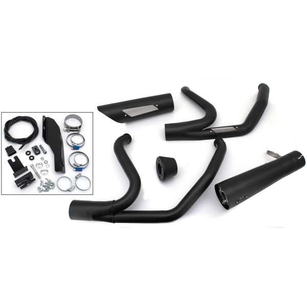 MCJ ADJUSTABLE 2-INTO-1 FOR TOURING MCJ 2-1 Shorty FLH/T14-16 Black