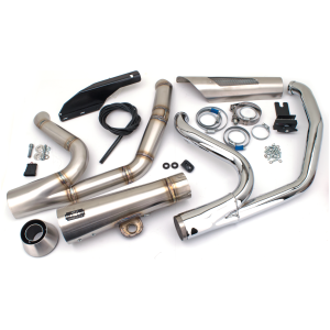 MCJ ADJUSTABLE 2-INTO-1 FOR TOURING MCJ 2-1 Shorty FLH/T14-16 Stainless