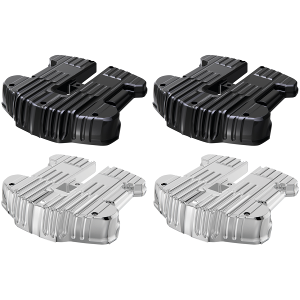 ROUGH CRAFTS ROCKER COVERS FOR MILWAUKEE EIGHT ROUGH CRAFTS ROCKER BOX LIDS BLK ME17-UP