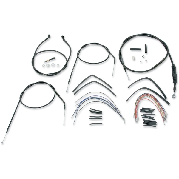 CABLE KIT 16" BLACK VINYL STAINLESS STEEL HANDLEBAR W/O ABS