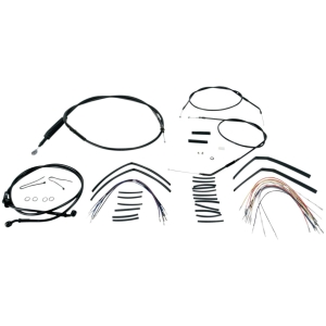 CABLE KIT 14" BLACK VINYL STAINLESS STEEL HANDLEBAR W/O ABS