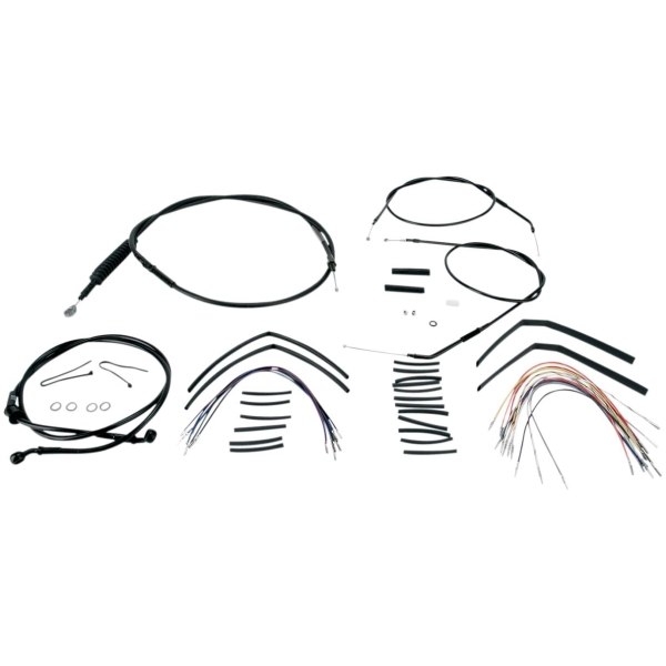 CABLE KIT 14" BLACK VINYL STAINLESS STEEL HANDLEBAR W/O ABS