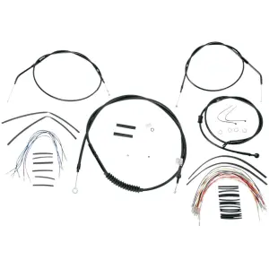 CABLE KIT 12" BLACK VINYL STAINLESS STEEL HANDLEBAR W/O ABS