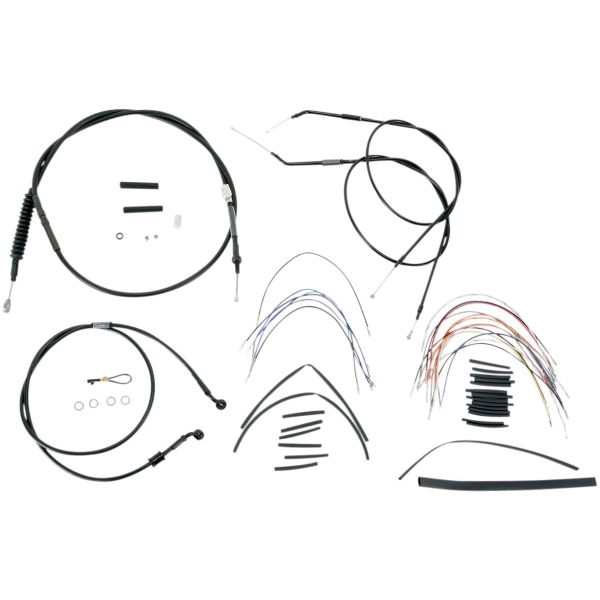 CABLE KIT 16" BLACK VINYL STAINLESS STEEL HANDLEBAR W/O ABS