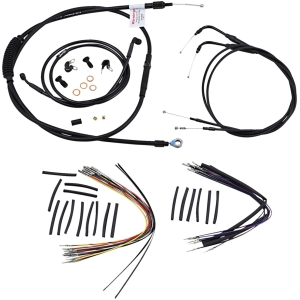 CABLE KIT 14" BLACK VINYL STAINLESS STEEL HANDLEBAR W/O ABS