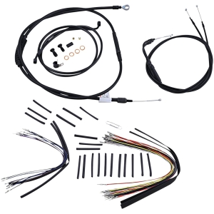 CABLE KIT 14" BLACK VINYL STAINLESS STEEL HANDLEBAR W/O ABS