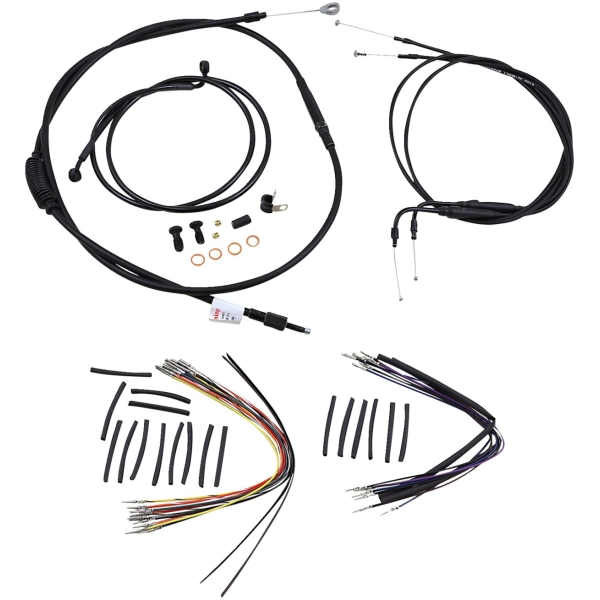 CABLE KIT 16" BLACK VINYL STAINLESS STEEL HANDLEBAR W/O ABS