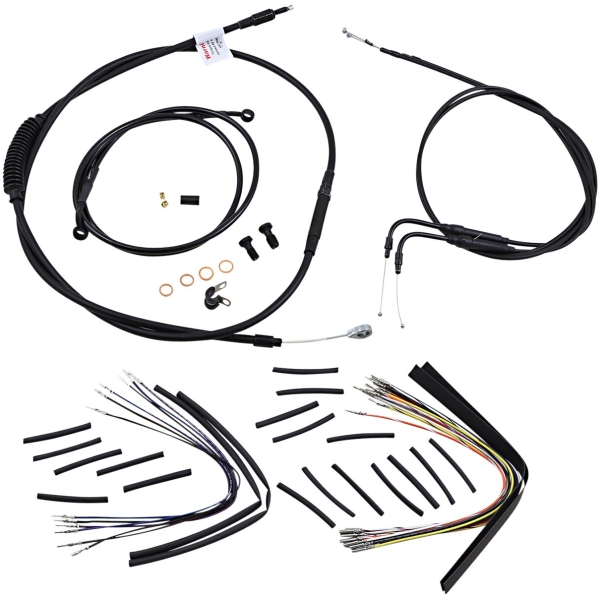 CABLE KIT 16" BLACK VINYL STAINLESS STEEL HANDLEBAR W/O ABS - Bild 2