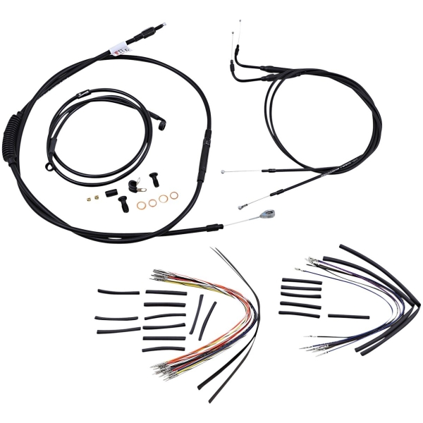 CABLE KIT 18" BLACK VINYL STAINLESS STEEL HANDLEBAR W/O ABS