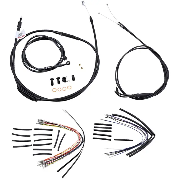 CABLE KIT 18" BLACK VINYL STAINLESS STEEL HANDLEBAR W/O ABS