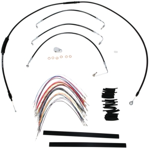 CABLE KIT 13" BLACK VINYL STAINLESS STEEL HANDLEBAR W/O ABS
