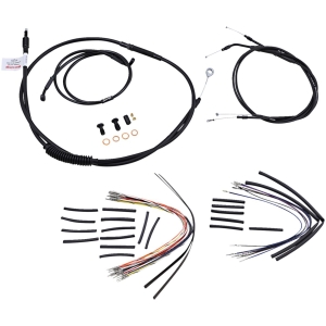 CABLE KIT 12" BLACK VINYL STAINLESS STEEL HANDLEBAR W/O ABS