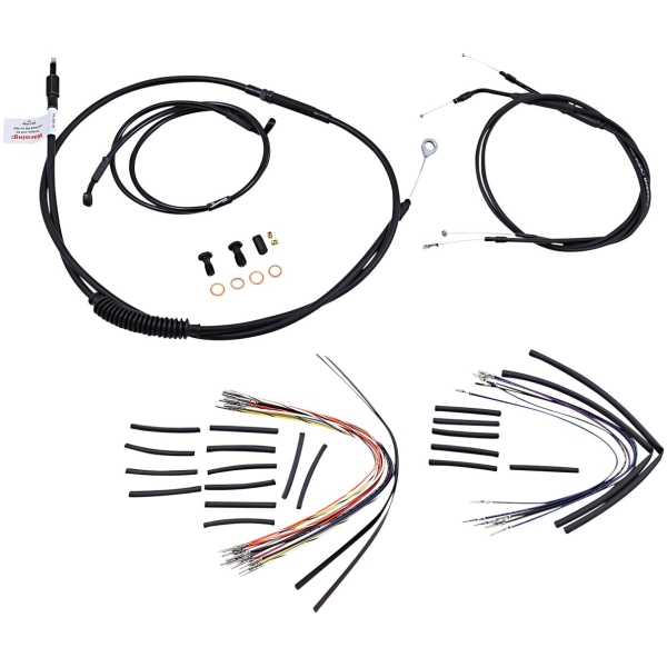 CABLE KIT 12" BLACK VINYL STAINLESS STEEL HANDLEBAR W/O ABS - Bild 2