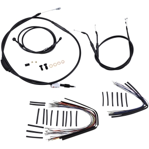 CABLE KIT 12" BLACK VINYL STAINLESS STEEL HANDLEBAR W/O ABS