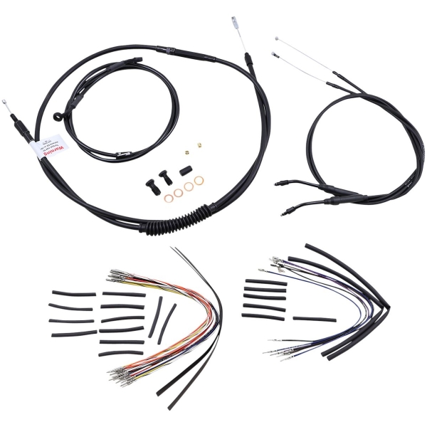 CABLE KIT 14" BLACK VINYL STAINLESS STEEL HANDLEBAR W/O ABS - Bild 2