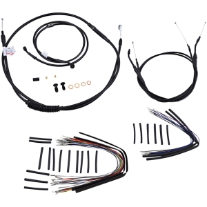 CABLE KIT 14" BLACK VINYL STAINLESS STEEL HANDLEBAR W/O ABS