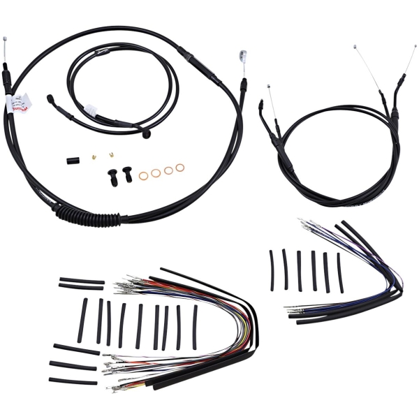 CABLE KIT 14" BLACK VINYL STAINLESS STEEL HANDLEBAR W/O ABS - Bild 2