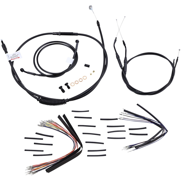 CABLE KIT 16" BLACK VINYL STAINLESS STEEL HANDLEBAR W/O ABS - Bild 2