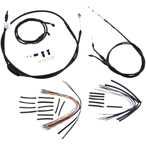 CABLE KIT 16" BLACK VINYL STAINLESS STEEL HANDLEBAR W/O ABS - Bild 2