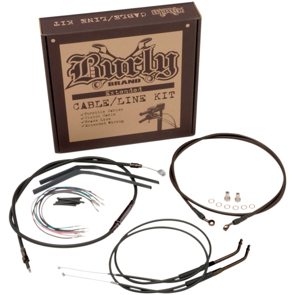 CABLE KIT 12" BLACK VINYL STAINLESS STEEL HANDLEBAR W/O ABS - Bild 2