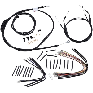 CABLE KIT 16" BLACK VINYL STAINLESS STEEL HANDLEBAR W/O ABS