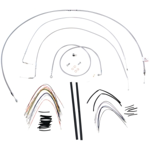 CABLE KIT 18" BRAIDED STAINLESS STEEL HANDLEBAR W/O ABS