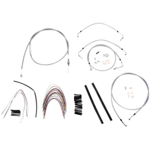 CABLE KIT 16" BRAIDED STAINLESS STEEL HANDLEBAR W/ABS