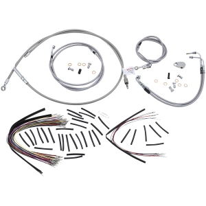 CABLE KIT 18" BRAIDED STAINLESS STEEL HANDLEBAR W/ABS