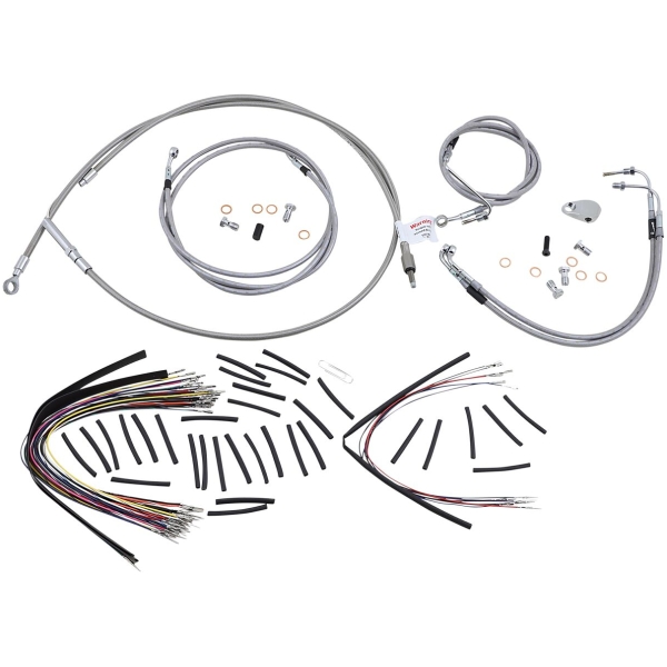 CABLE KIT 18" BRAIDED STAINLESS STEEL HANDLEBAR W/ABS