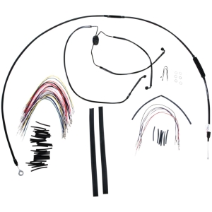 CABLE KIT 16" BLACK VINYL STAINLESS STEEL HANDLEBAR W/O ABS