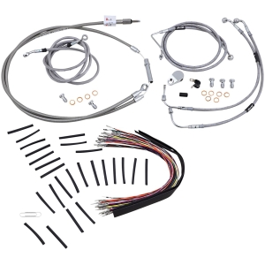 CABLE KIT 13" BRAIDED STAINLESS STEEL HANDLEBAR W/ABS