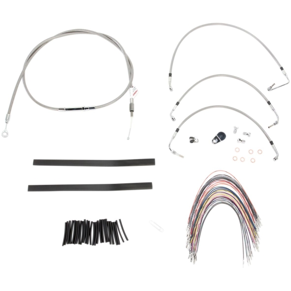 CABLE KIT 13" BRAIDED STAINLESS STEEL HANDLEBAR W/O ABS - Bild 2
