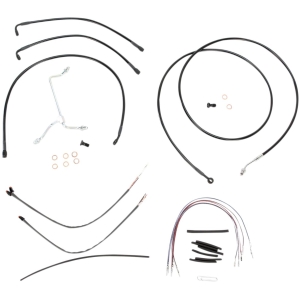CABLE KIT 15" BLACK VINYL STAINLESS HANDLEBAR W/O ABS