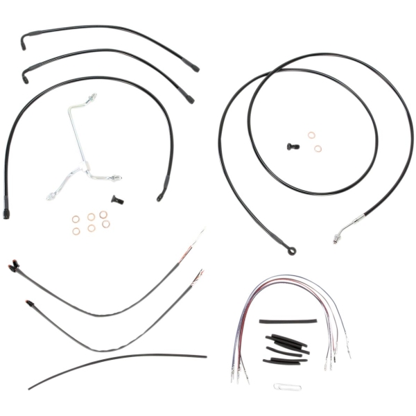 CABLE KIT 15" BLACK VINYL STAINLESS HANDLEBAR W/O ABS