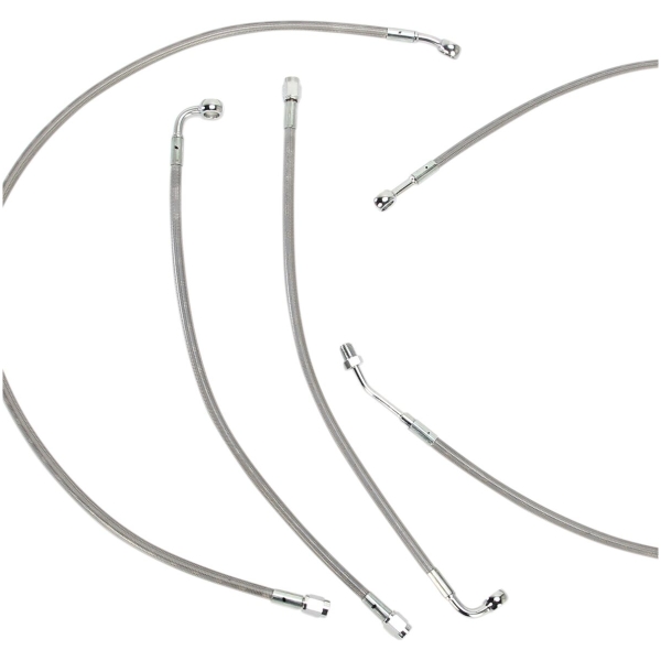 CABLE KIT 15" BRAIDED STAINLESS STEEL HANDLEBAR W/O ABS - Bild 2